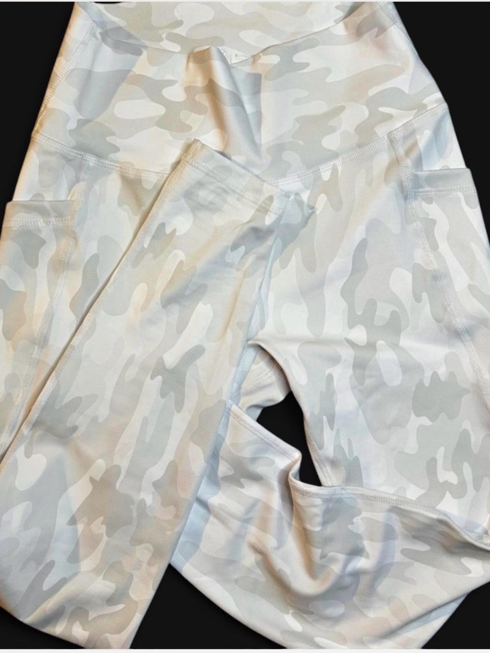 BuffBunny White Camo High-Rise Leggings with Side Pocket - Picture 5 of 6